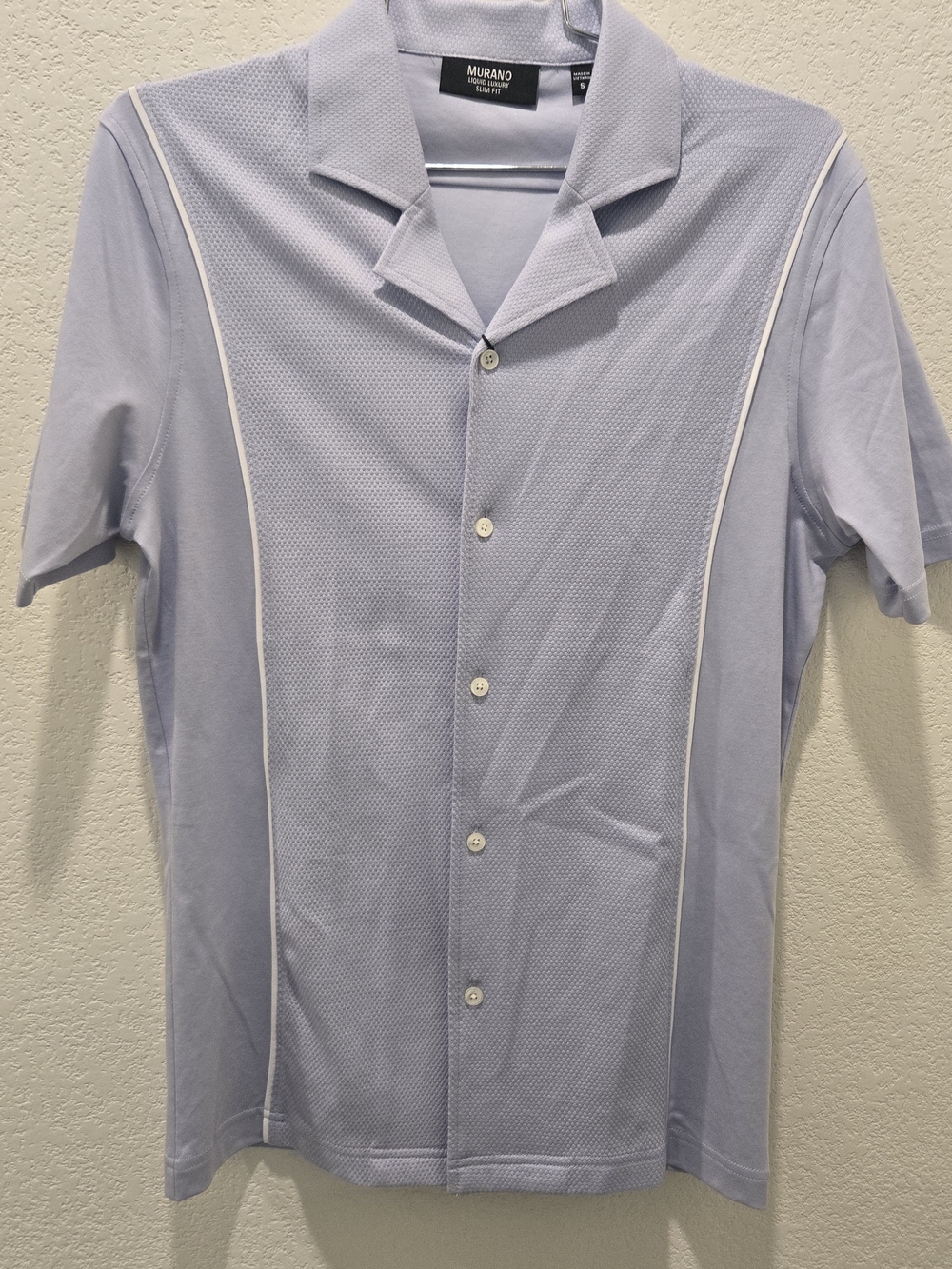 Murano Lilac Short Sleeve Camp Collar Shirt